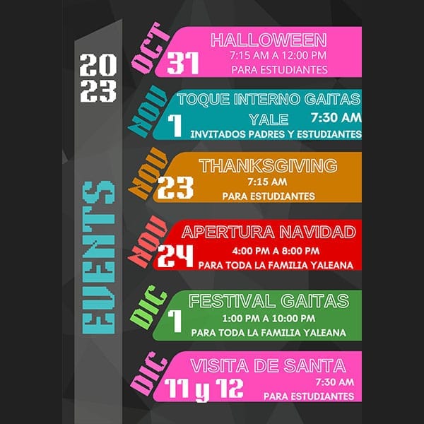 ¡Bienvenidos al último trimestre del año 2023 en el Colegio Yale!
