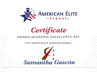 El esfuerzo tiene su recompensa! Samantha Gascón, becada por American Elite School